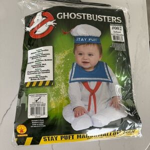 Ghostbusters Stay Puff Marshmallow Man Halloween Costume 6-12M + Bonus